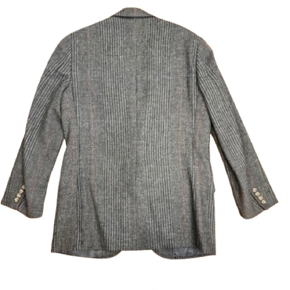 Southwick Wool Blazer 40R Gray Glen Plaid Tweed Sport Coat Union Made USA